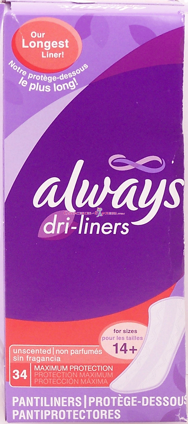 Always&nbsp;Clean Weave&nbsp;maximum protection pantiliners Full-Size Picture
